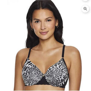 Natori Gray Leopard Print Bra